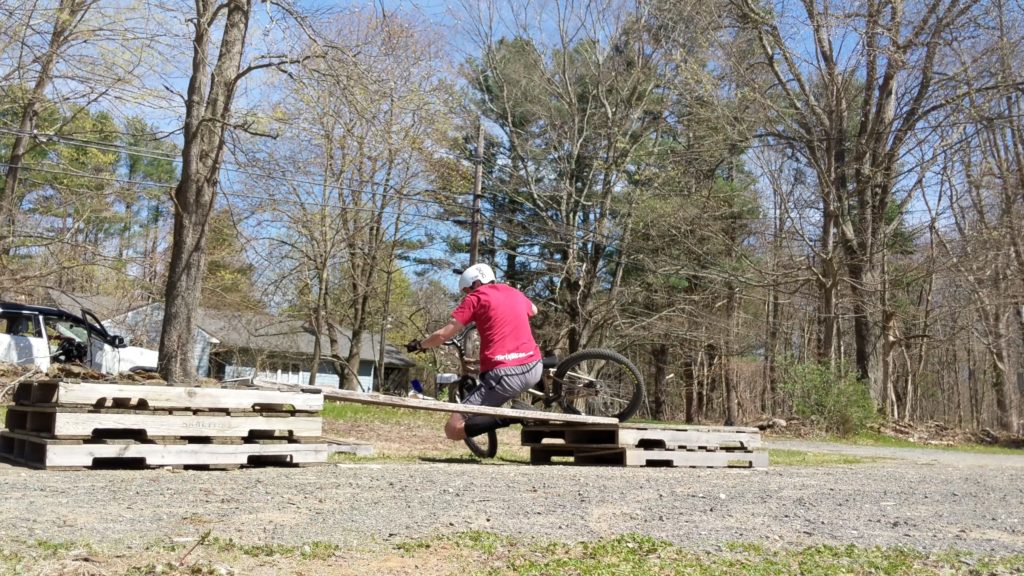 Crash and burn - falling off wooden pallets with my bike
