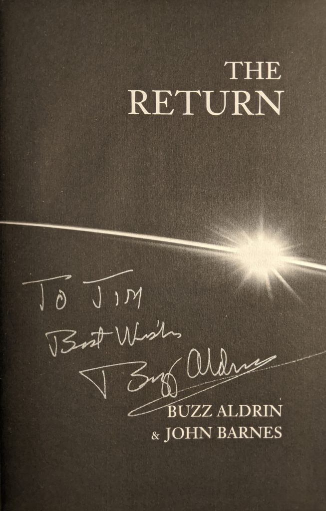 "The Return",  book signed by the author, Buzz Aldrin